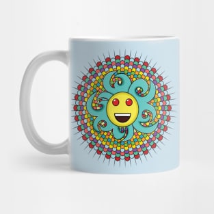 Rainbow Sun cheerful and colorful design Mug